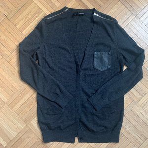 The Kooples Gray Cardigan Zipper